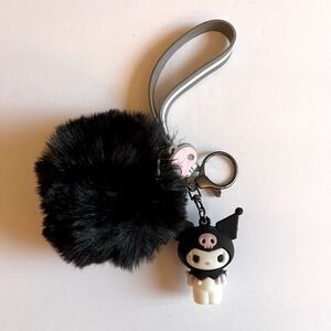 Hello Kitty Kuromi Pom Keychain Bag Charm